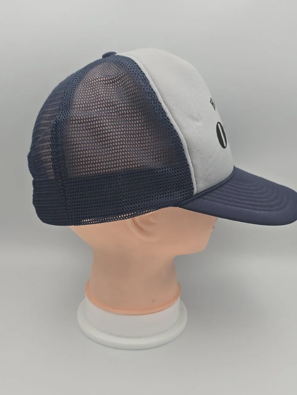 Vintage Mohr's Harley Oink White/Blue Trucker  Adj. Snapback Graphic Print Hat
